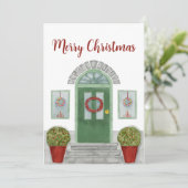 Frohe Weihnachts-Zuhause-Einladung Einladung (Stehend Vorderseite)