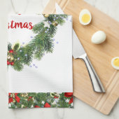 Frohe Weihnachts-Zuhause Geschirrtuch (Viertel Falte)