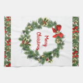 Frohe Weihnachts-Zuhause Geschirrtuch (Horizontal)