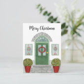 Frohe Weihnachts-Zuhause Postkarte (Stehend Vorderseite)