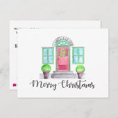 Frohe Weihnachts-Zuhause Postkarte (Vorne/Hinten)