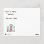 Frohe Weihnachts-Zuhause Postkarte (Rückseite)