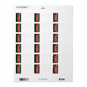 Frohe Weihnachtsadressen-Labels Adressaufkleber (Vorne)