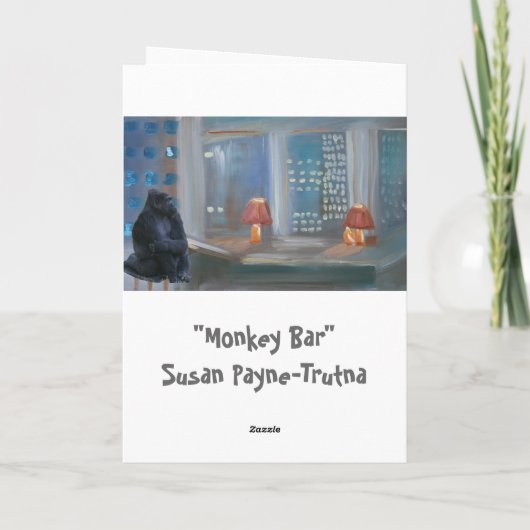 Frohe Weihnachtsaffe Feiertagskarte (Rückseite)