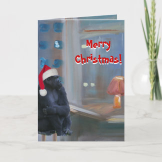 Frohe Weihnachtsaffe Feiertagskarte