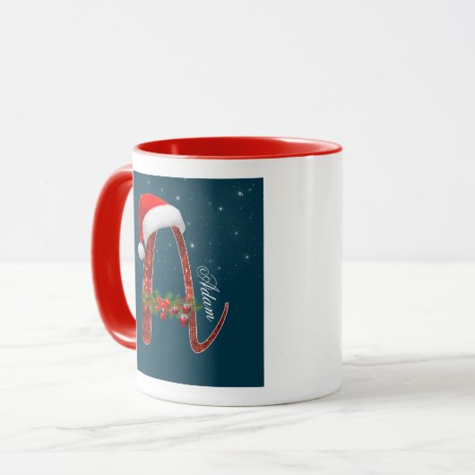 Frohe Weihnachtsalphabeten _A_ Tasse (Vorderseite Links)