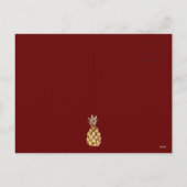 Frohe Weihnachtsananas Feiertagspostkarte (Rückseite)