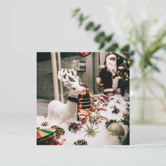 Frohe Weihnachtsanfertigung Einladung (Stehend Vorderseite)