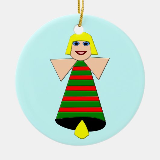 Frohe Weihnachtsangel Custom Tree Ornament (Vorne)