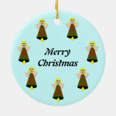 Frohe Weihnachtsangel Custom Tree Ornament (Hinten)
