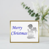 Frohe Weihnachtsangel Feiertagspostkarte (Stehend Vorderseite)