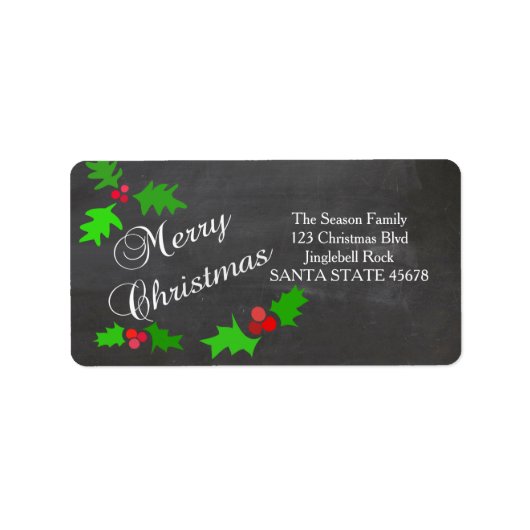 Frohe Weihnachtsanschrift Adressaufkleber (Vorne)