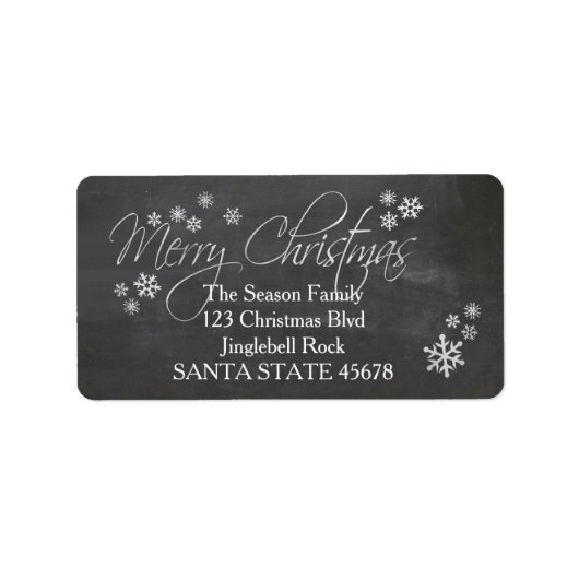 Frohe Weihnachtsanschrift Adressaufkleber (Vorne)