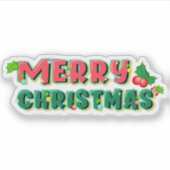 Frohe Weihnachtsaufkleber Aufkleber (Vorderseite)
