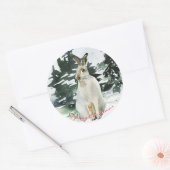 Frohe Weihnachtsaufkleber Etiketten giftwracks Fei Runder Aufkleber (Umschlag)