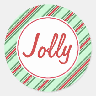 Frohe Weihnachtsaufkleber Jolly Mint Runder Aufkleber