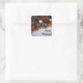 Frohe Weihnachtsaufkleber Quadratischer Aufkleber (Tasche)