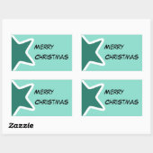 Frohe Weihnachtsaufkleber Rechteckiger Aufkleber (Blatt)