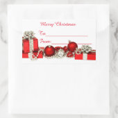 Frohe Weihnachtsaufkleber Rechteckiger Aufkleber (Tasche)