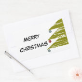 Frohe Weihnachtsaufkleber Rechteckiger Aufkleber (Umschlag)