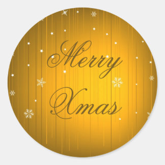 Frohe Weihnachtsaufkleber Runder Aufkleber