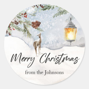Frohe Weihnachtsaufkleber Runder Aufkleber