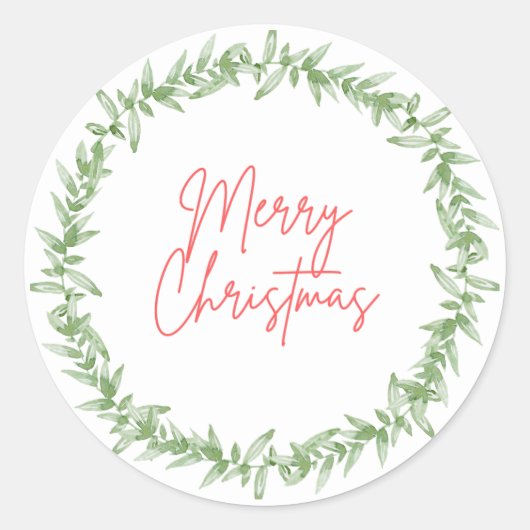 Frohe Weihnachtsaufkleber Runder Aufkleber (Vorderseite)