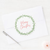 Frohe Weihnachtsaufkleber Runder Aufkleber (Umschlag)