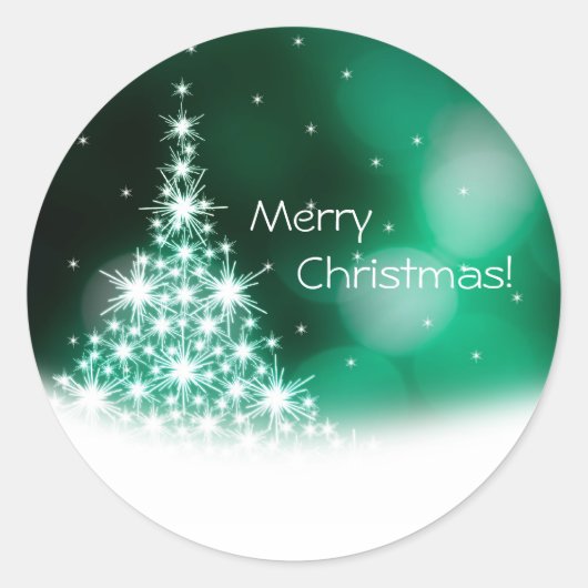 Frohe Weihnachtsaufkleber Runder Aufkleber (Vorderseite)