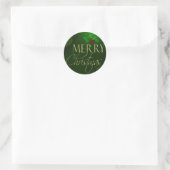 Frohe Weihnachtsaufkleber Runder Aufkleber (Tasche)