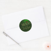 Frohe Weihnachtsaufkleber Runder Aufkleber (Umschlag)