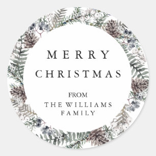 Frohe Weihnachtsaufkleber Runder Aufkleber