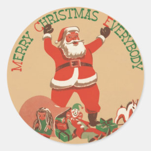 Frohe Weihnachtsaufkleber Runder Aufkleber