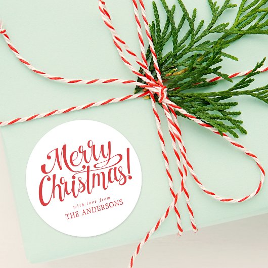 Frohe Weihnachtsaufkleber Runder Aufkleber