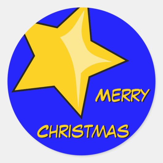Frohe Weihnachtsaufkleber Runder Aufkleber (Vorderseite)