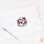 Frohe Weihnachtsaufkleber Runder Aufkleber (Umschlag)