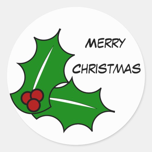 Frohe Weihnachtsaufkleber Runder Aufkleber (Vorderseite)