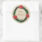 Frohe Weihnachtsaufkleber Runder Aufkleber (Tasche)