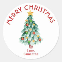 Frohe Weihnachtsaufkleber, Weihnachtsbaum