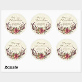 Frohe Weihnachtsaufkleber Winter heilig personalis Runder Aufkleber (Blatt)