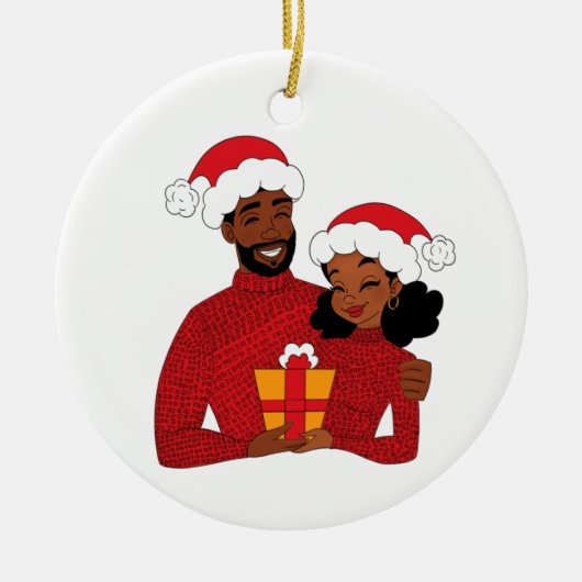 Frohe Weihnachtsbaby Red Keramik Ornament (Vorne)