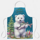 Frohe Weihnachtsbabys Bärenbärchen Blume Schürze (Vorderseite)