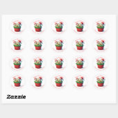 Frohe Weihnachtsbäckerei Cupcake Red Green Sticker (Blatt)
