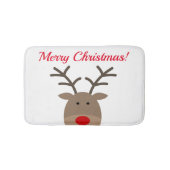 Frohe Weihnachtsbadematte mit niedlichen Rudolf-Re Badematte (Vorderseite)