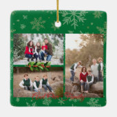 Frohe Weihnachtsbahn Foto Keramikornament (Rückseite)