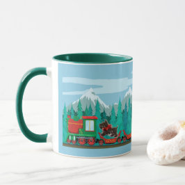 Frohe Weihnachtsbahn Tasse