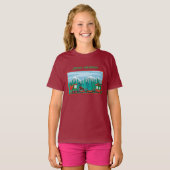 Frohe Weihnachtsbahn und Scotty Hund T-Shirt (Vorne ganz)