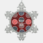 Frohe Weihnachtsbaker-Cookies Name Schneeflocken Zinn-Ornament (Vorderseite)