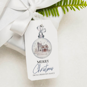 Frohe Weihnachtsball Country House Geschenkmarke Geschenkanhänger