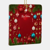 Frohe Weihnachtsball-Keramik Ornament (Rechts)